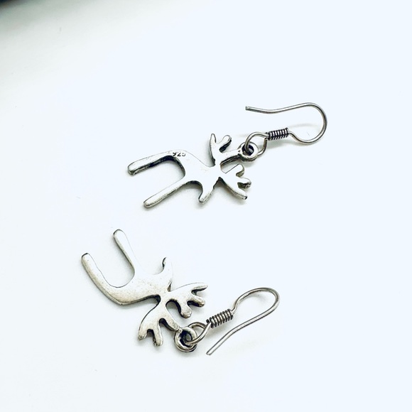 Vintage Silver Moose Earrings - Picture 4 of 6